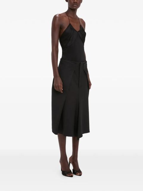 Victoria Beckham tailored pleated midi skirt - Black