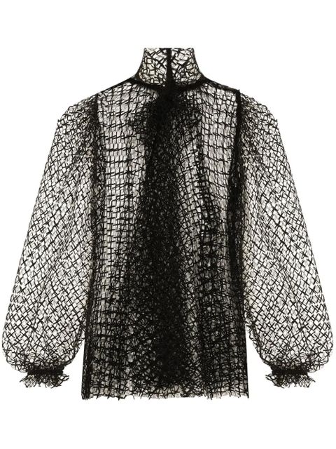 Dolce & Gabbana Translucent design blouse - Black - zdjęcie produktu nr 1