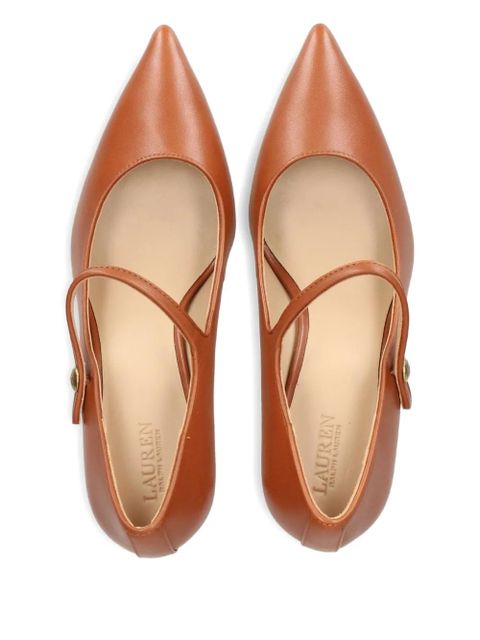 Lauren Ralph Lauren 70mm Lanette Mary-Jane pointed pumps - Brown