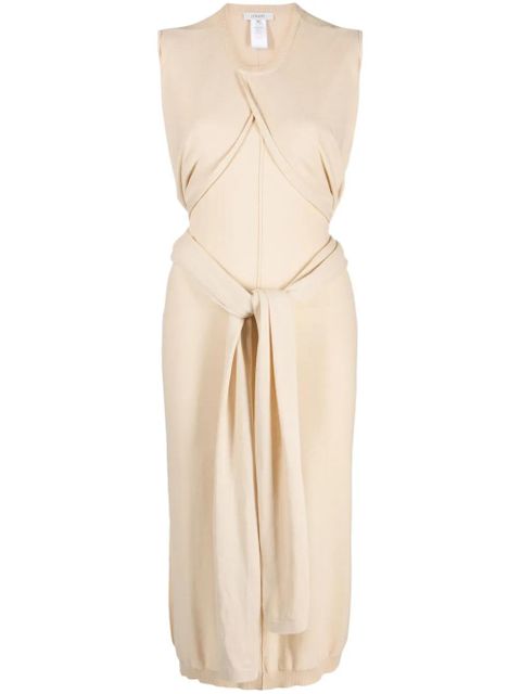 LEMAIRE tie-detail cotton dress - Neutrals - zdjęcie produktu nr 1