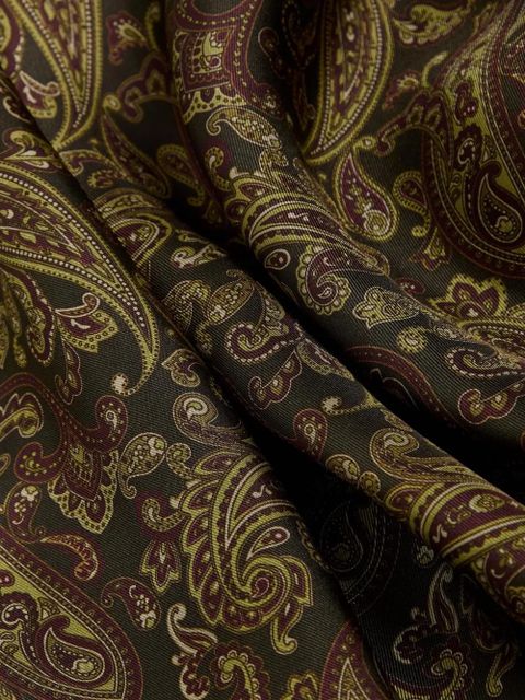 Saint Laurent paisley twill scarf - Green - zdjęcie produktu nr 2