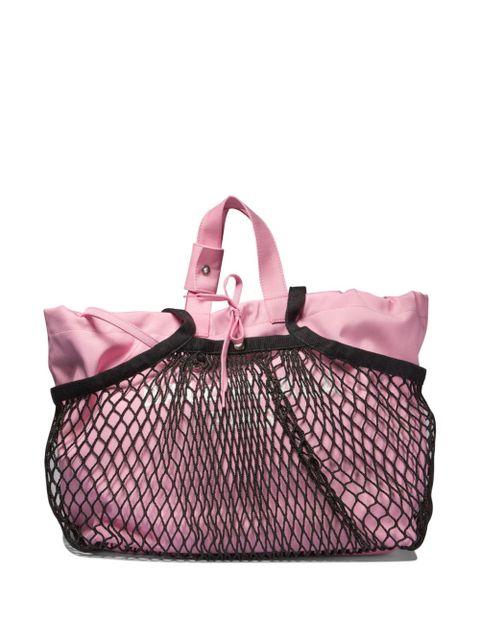 Balenciaga small 24/7 layered mesh tote bag - Pink