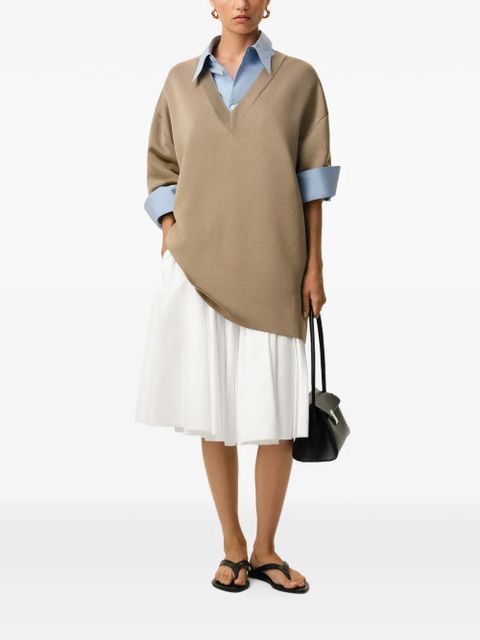 AMI Paris corolla A-line midi skirt - White - zdjęcie produktu nr 2