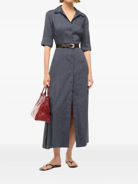 STAUD Joan button-up midi dress - Grey - zdjęcie produktu nr 2