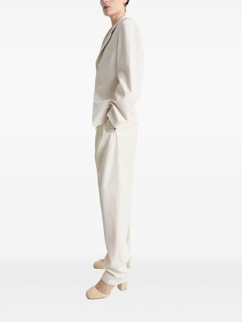 LEMAIRE gabardine-weave single-breasted blazer - White