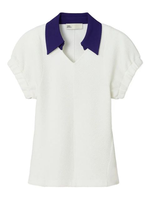 Tory Burch short-sleeve polo top - White - zdjęcie produktu nr 1