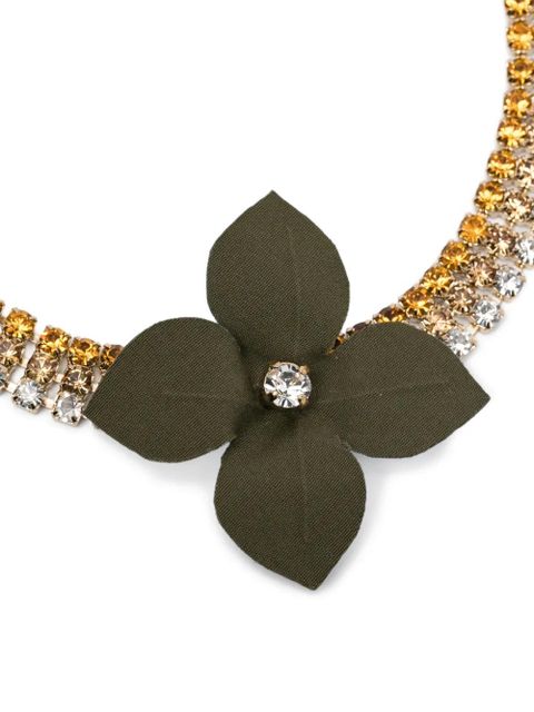 Marni floral-appliqué necklace - Gold