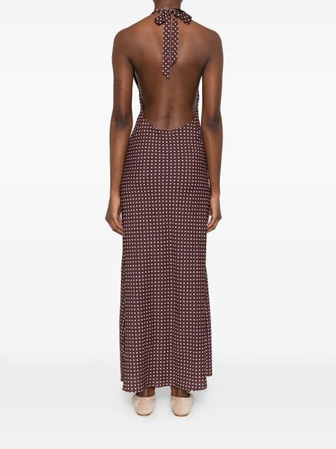 Faithfull the Brand Rosa polka-dot maxi dress - Brown