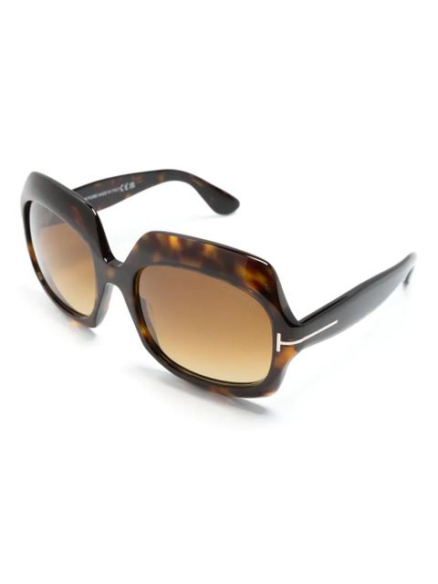 TOM FORD Eyewear TF1155 rectangle-frame sunglasses - Brown - zdjęcie produktu nr 2