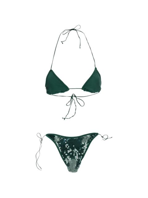 Oséree Paillettes sequin-embellished bikini - Green - zdjęcie produktu nr 2