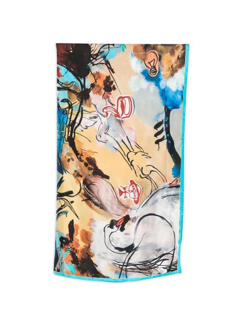 Vivienne Westwood printed scarf - Blue - zdjęcie produktu nr 1