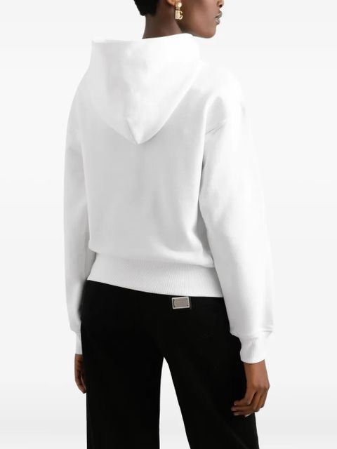 Dolce & Gabbana logo-embroidered hoodie - White