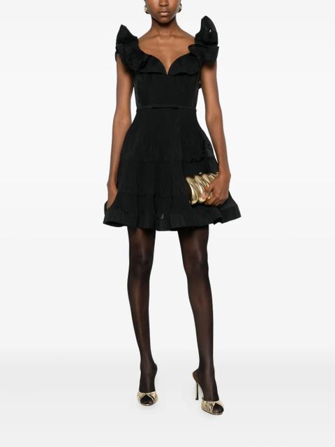 ZIMMERMANN pleated frill mini dress - Black - zdjęcie produktu nr 2