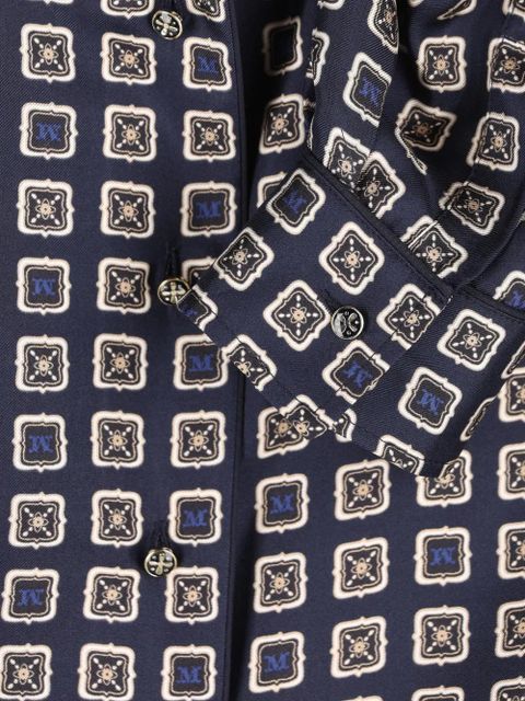 Max Mara buttoned pattern shirt - Blue - zdjęcie produktu nr 2