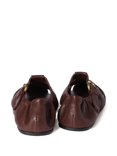 Miu Miu Ruches fisherman's sandals - Brown