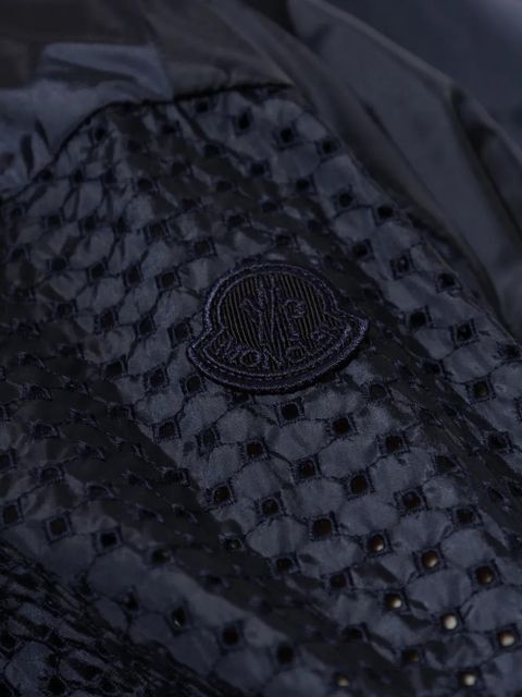 Moncler pierced nylon jacket - Blue