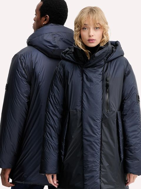 Rains kurtka 17240 Torna Insulated Long Jacket kolor granatowy zimowa 17240 - zdjęcie produktu nr 1