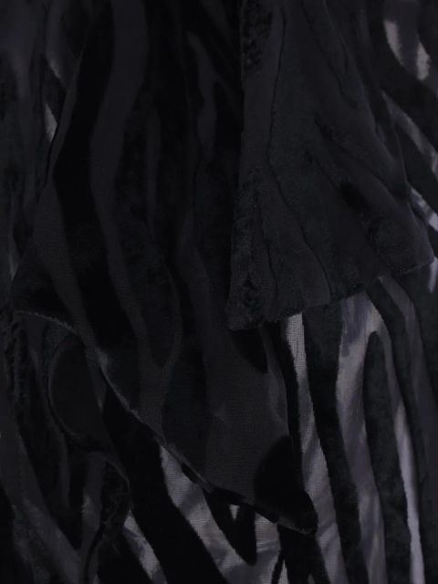 ISABEL MARANT zebra-pattern tie-neck shirt - Black - zdjęcie produktu nr 2