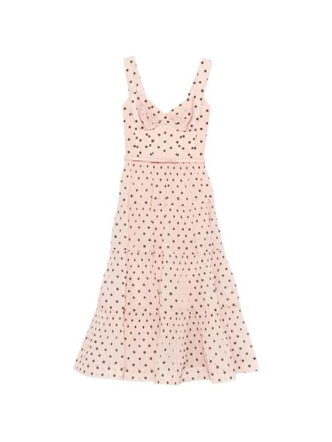 ZIMMERMANN polka-dot-pattern midi dress - Pink - zdjęcie produktu nr 1