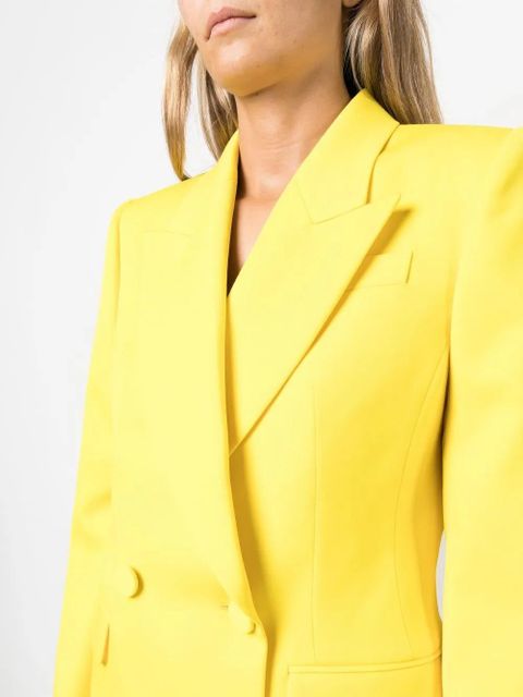 Alexander McQueen double-breasted wool blazer - Yellow