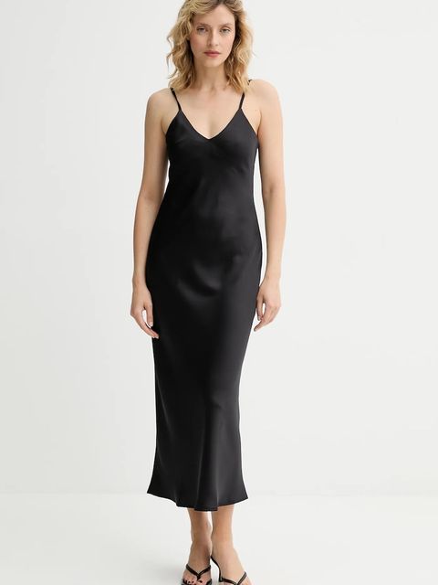 Answear.LAB sukienka kolor czarny maxi rozkloszowana - zdjęcie produktu nr 2