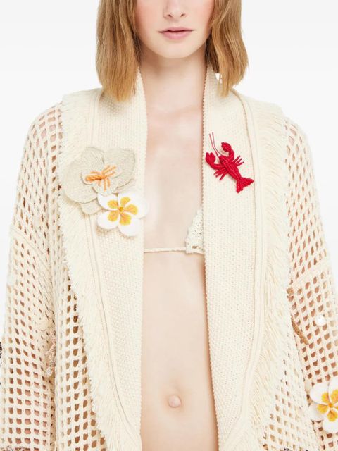 Alanui Lobster raffia embroidered brooch - zdjęcie produktu nr 2