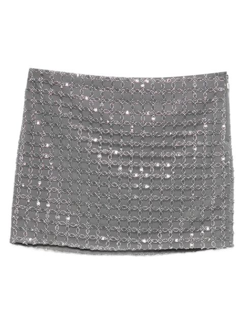 ROTATE BIRGER CHRISTENSEN beaded mini skirt - Grey - zdjęcie produktu nr 1