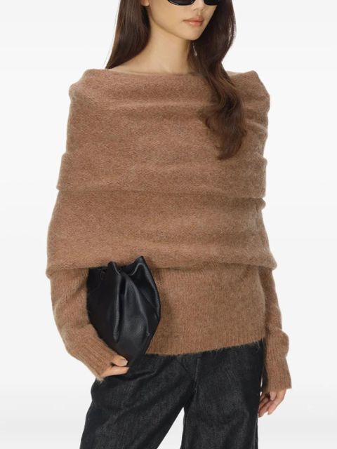 ENTIRE STUDIOS Bound off-shoulder sweater - Brown