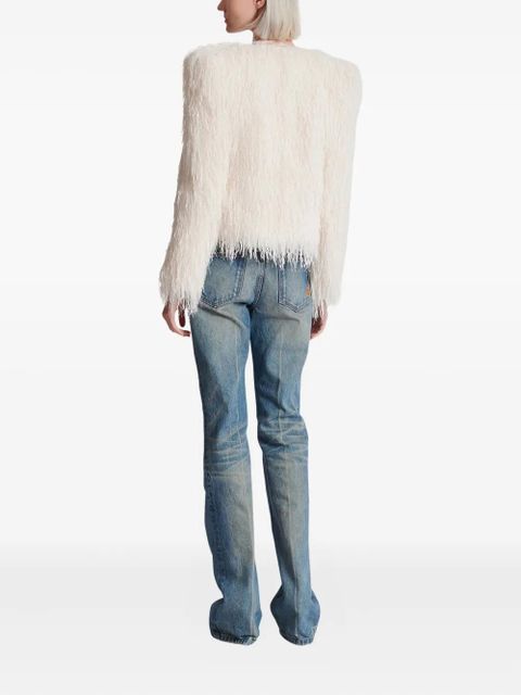 Balmain fringed jacket - White