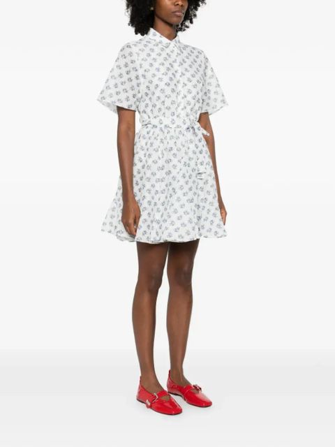 Maje small flowers-print mini dress - White