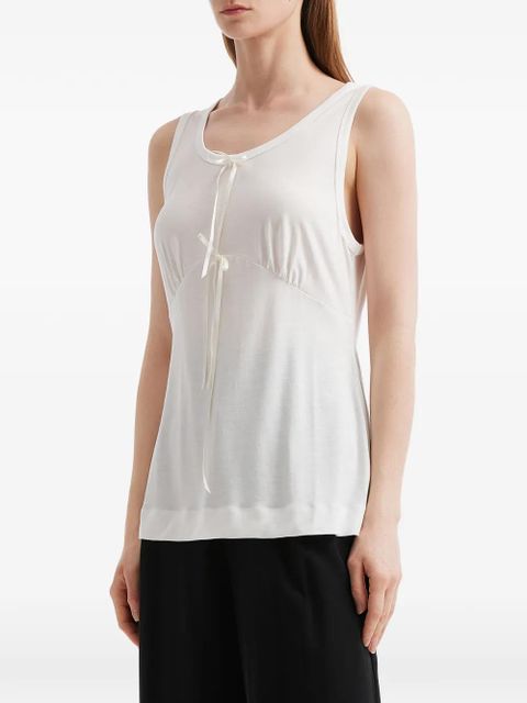 Simone Rocha tie-detail tank top - White