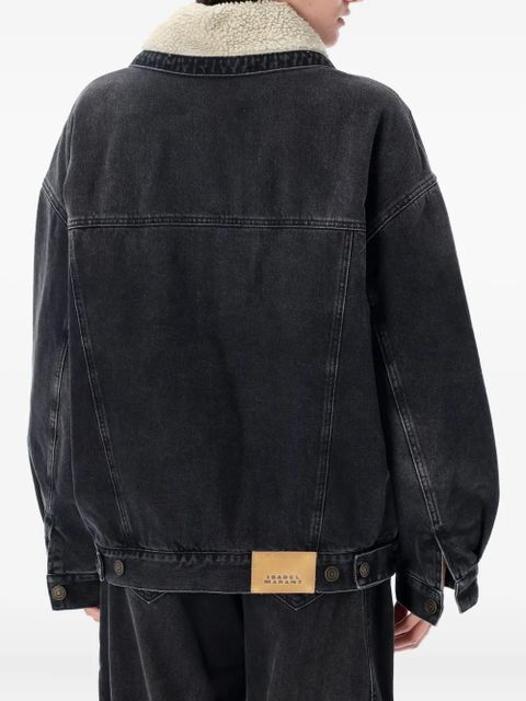 MARANT ÉTOILE Pimia sherpa-collar denim jacket - Black - zdjęcie produktu nr 2