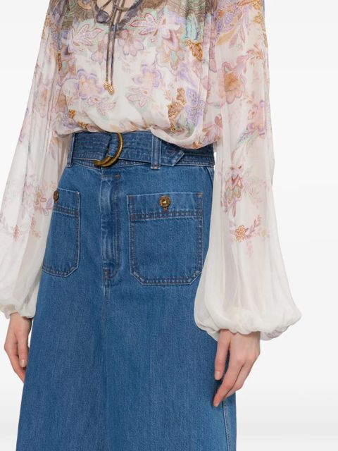 ZIMMERMANN Culottes jeans - Blue