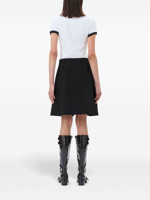 GANNI tailored twill midi skirt - Black