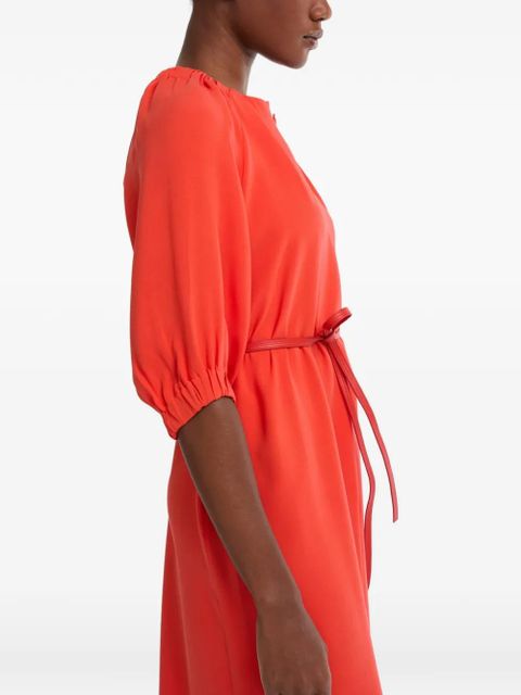 Yves Salomon flowing silk crepe maxi dress - Red