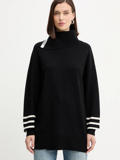 Liu Jo sweter damski kolor czarny z półgolfem TF5218.MS63L - zdjęcie produktu nr 1
