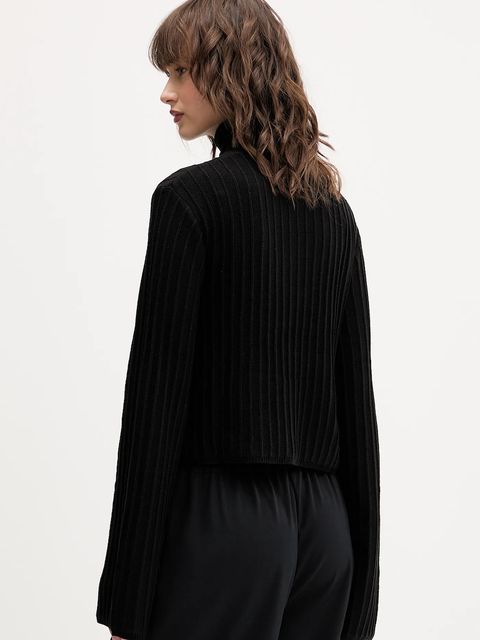 Karl Lagerfeld Jeans sweter damski kolor czarny z golfem A4W18021