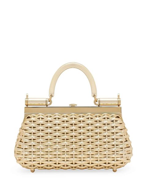 Dolce & Gabbana Sicily interwoven mini bag - Gold