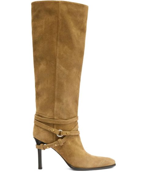 ISABEL MARANT 90mm Ieva Twin strap knee-high boots - Brown - zdjęcie produktu nr 1