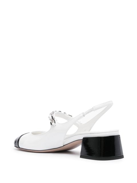 Miu Miu 35mm leather pumps - White - zdjęcie produktu nr 2