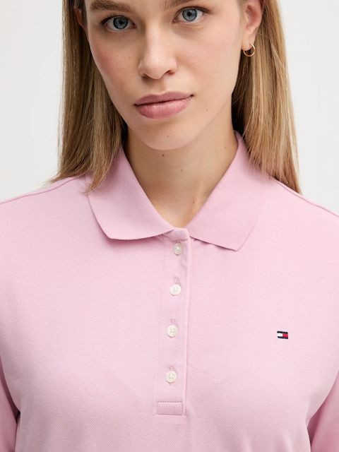 Tommy Hilfiger polo damski kolor różowy WW0WW43224