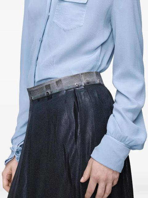 Maison Margiela textured midi skirt - Blue