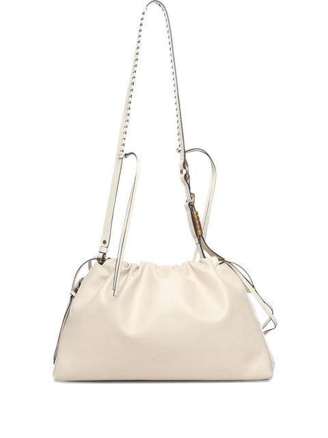 PINKO large drawstring logo clutch bag - Neutrals - zdjęcie produktu nr 2