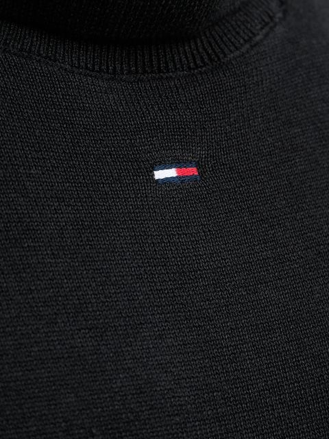 Tommy Jeans sukienka bawełniana kolor czarny mini dopasowana DW0DW21958