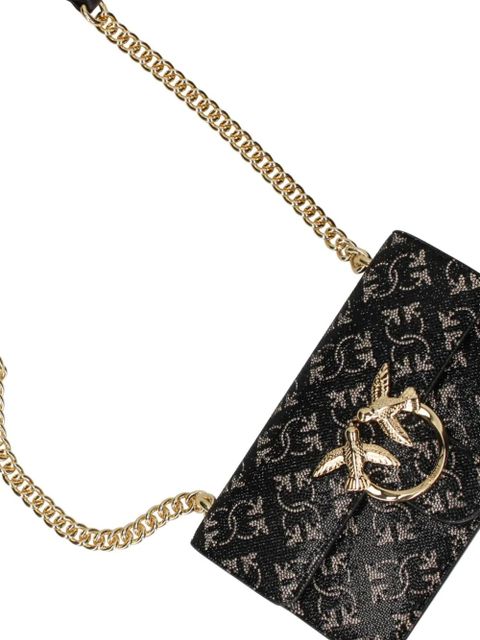 PINKO mini Love embellished cross body bag - Black