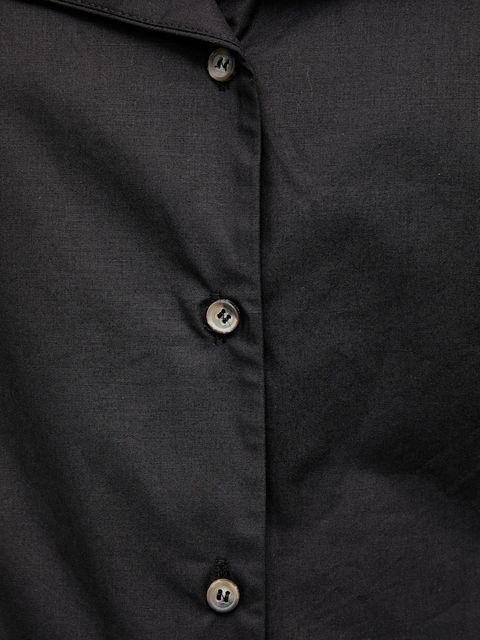 Answear.LAB koszula bawełniana damska kolor czarny regular z kołnierzykiem klasycznym