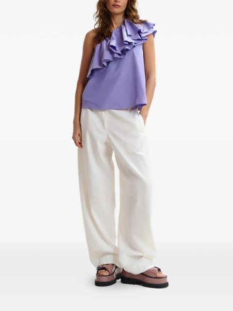 Essentiel Antwerp one-shoulder ruffled blouse - Purple - zdjęcie produktu nr 2