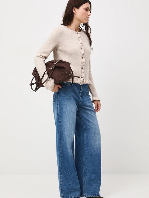 Medicine kardigan z wełną damskie kolor beżowy