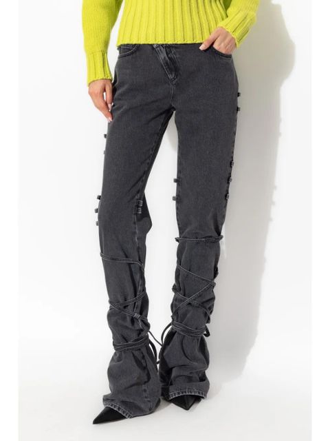 Alexander McQueen tied jeans - Black