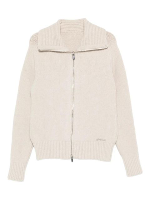 Jacquemus zip-collar cardigan - Neutrals - zdjęcie produktu nr 1